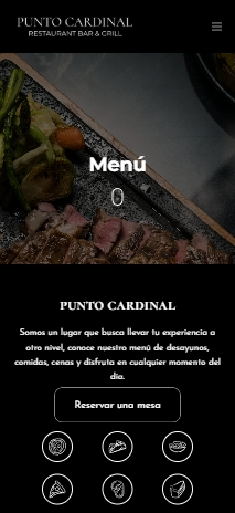 Imagen del menu digital de la pagina de punto cardinal