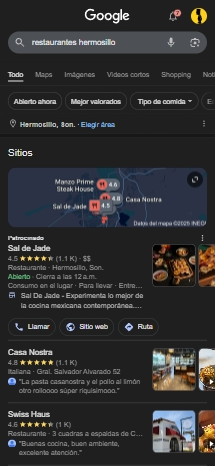 Captura de pantalla de busqueda de google
